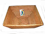 rattan bowl square 29x 8cm sloping sides 